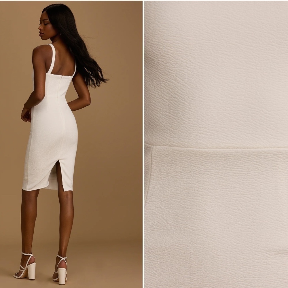 LULU's Bridal Shower Engagement Chic Modern Sexy Minimalist Midi Dress - Picture 4 of 4